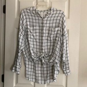 Ann Taylor Loft.  Casual blouse - tie in front